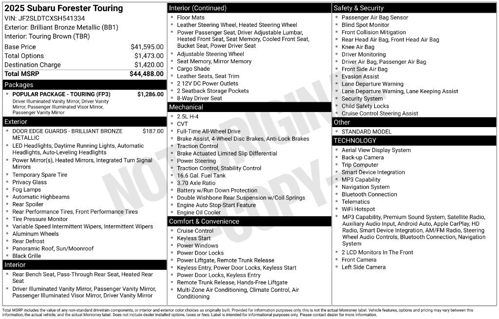Used 2025 Brown Subaru Touring image 26