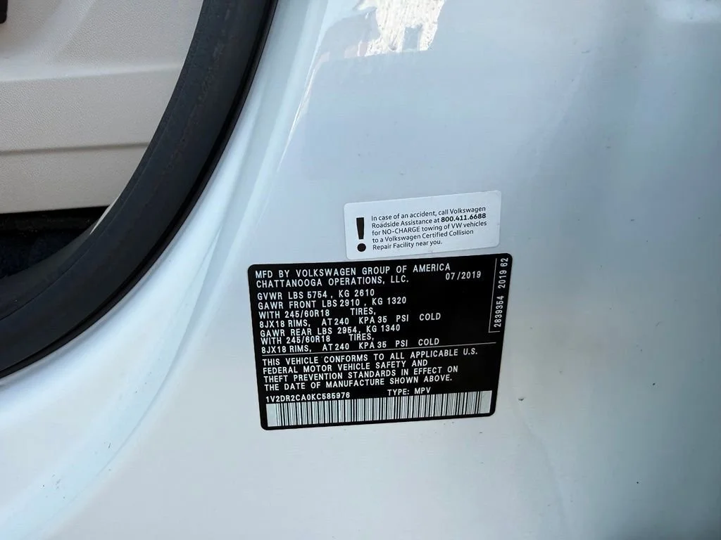 Used 2019  Volkswagen 3.6L V6 SE image 40