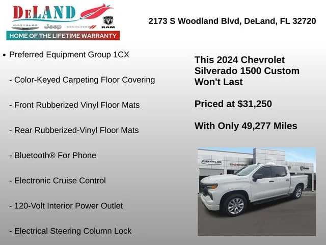 Used 2024 White Chevrolet Custom image 3