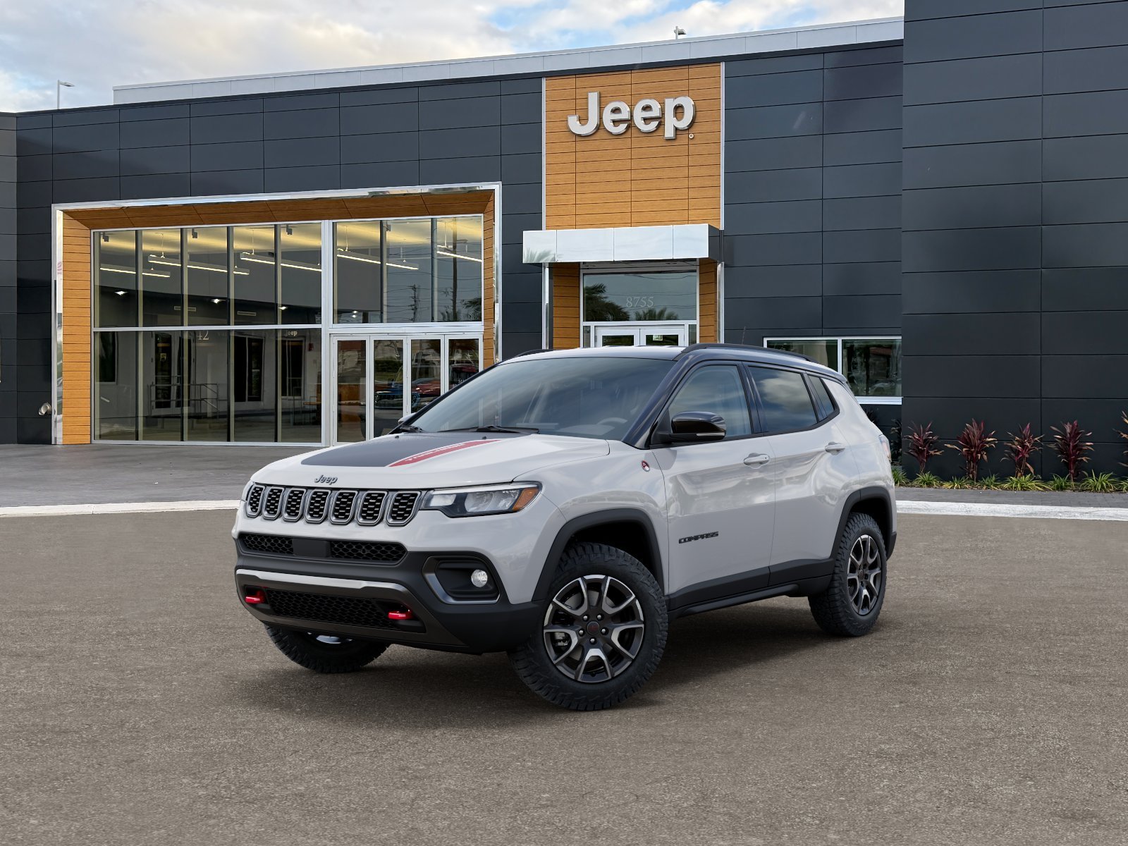 New 2026 Bright White Clear-Coat Exterior Paint Jeep Trailhawk image 33
