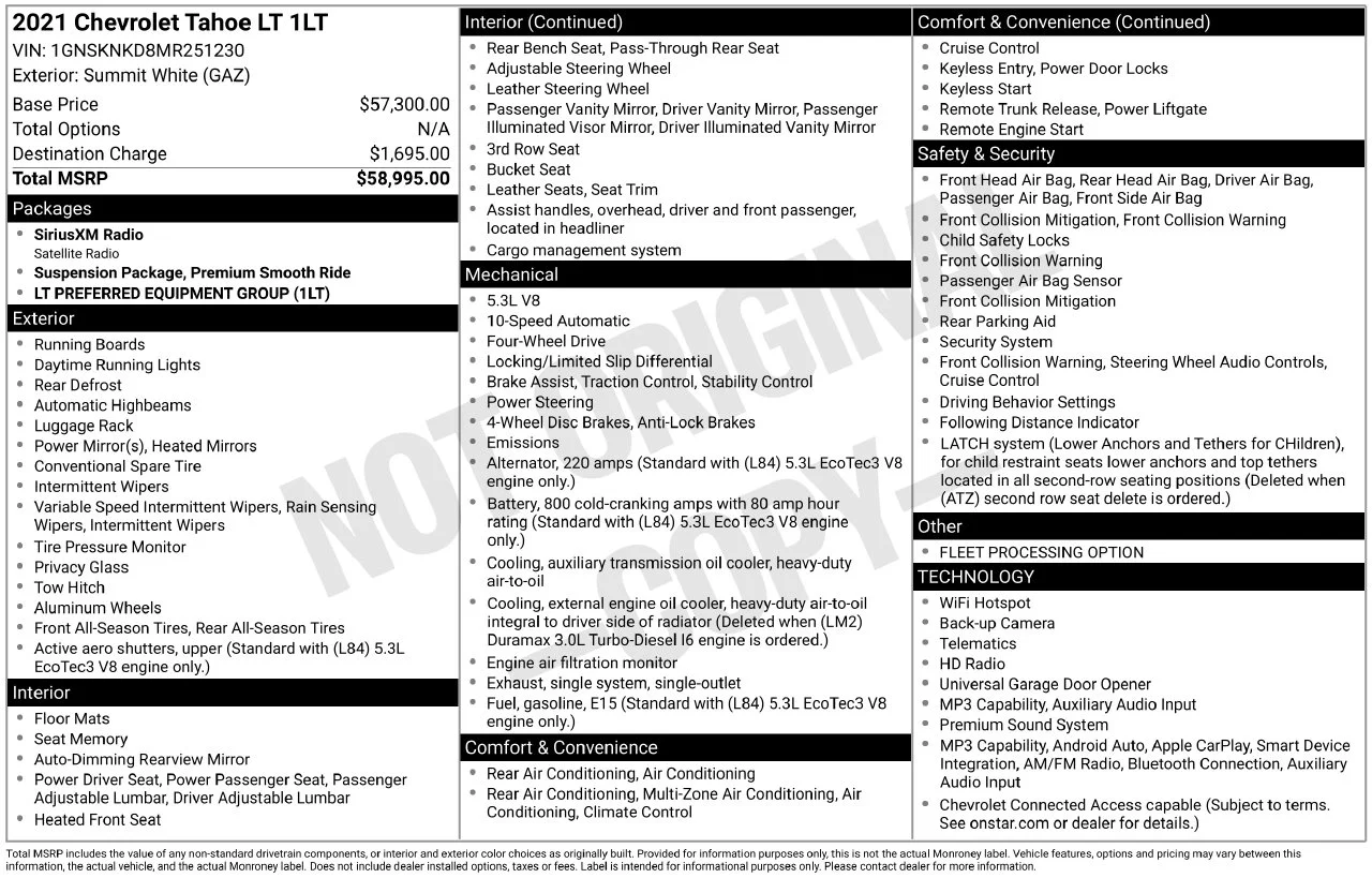 Used 2021 Summit White Chevrolet LT image 74