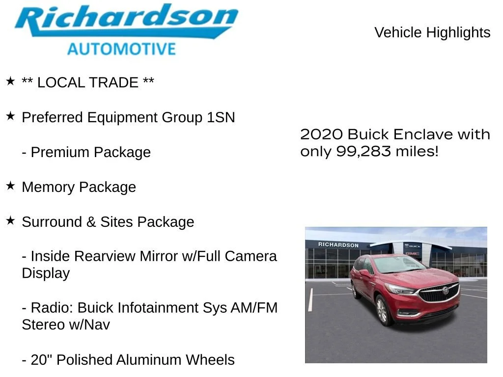 Certified Used 2020 Includes Pitch Dark Night lower exterior accent color.) Buick Premium image 11
