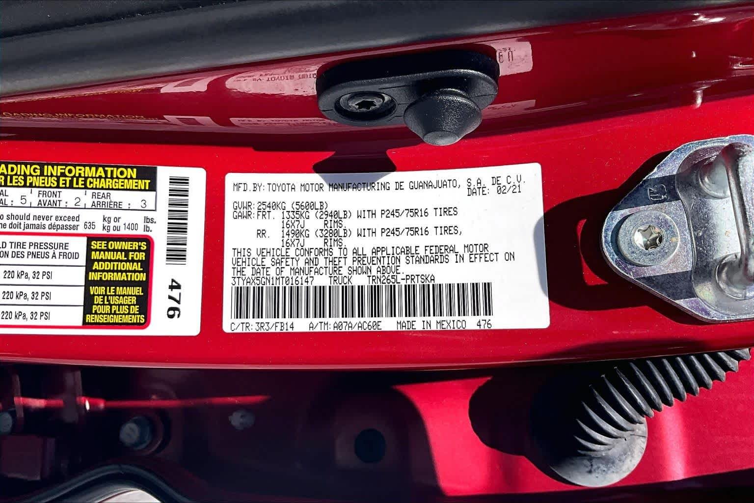Used 2021 Barcelona Red Metallic Toyota SR image 30
