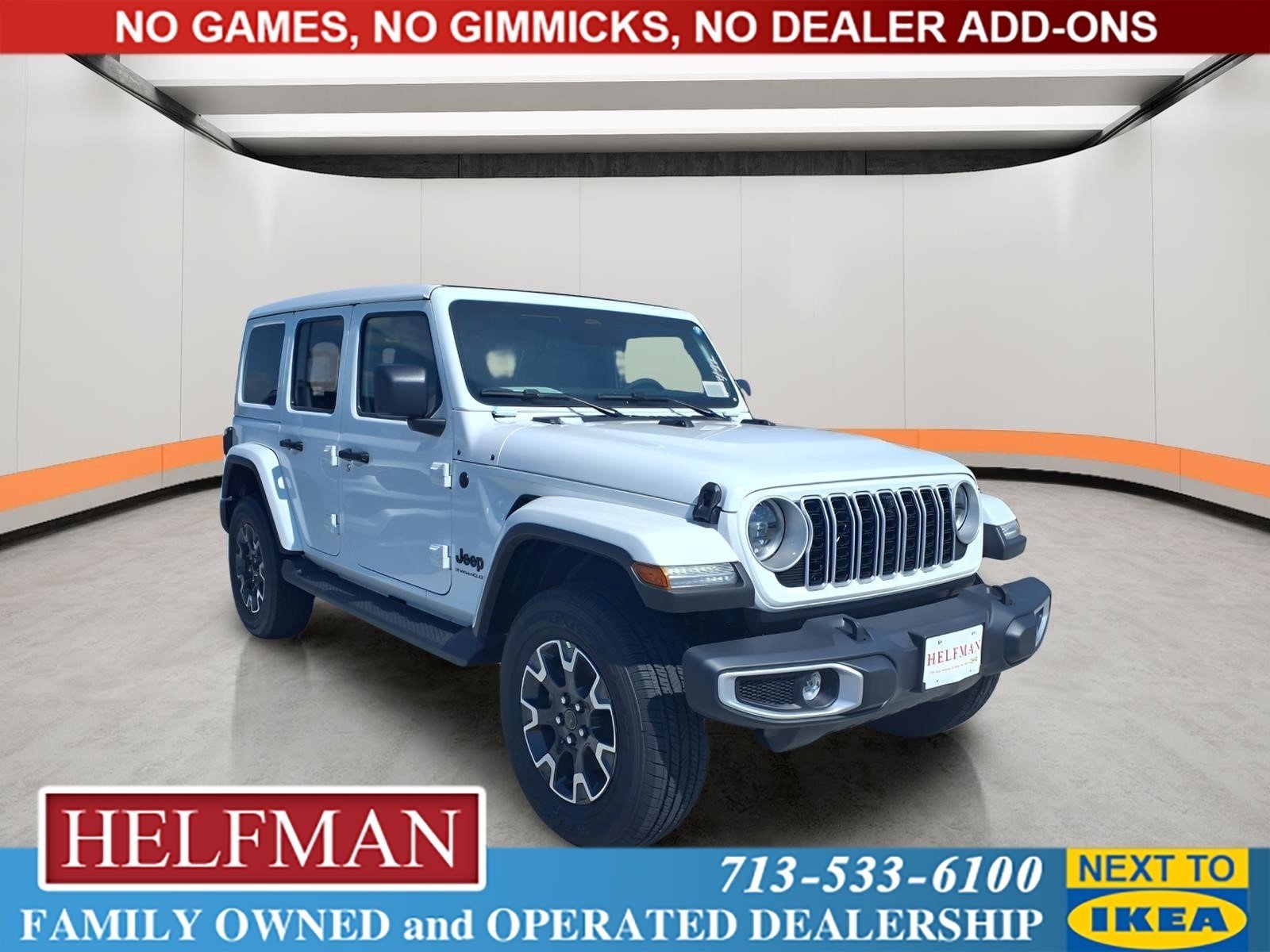 New 2026 Bright White Clear-Coat Exterior Paint Jeep Sahara image 1