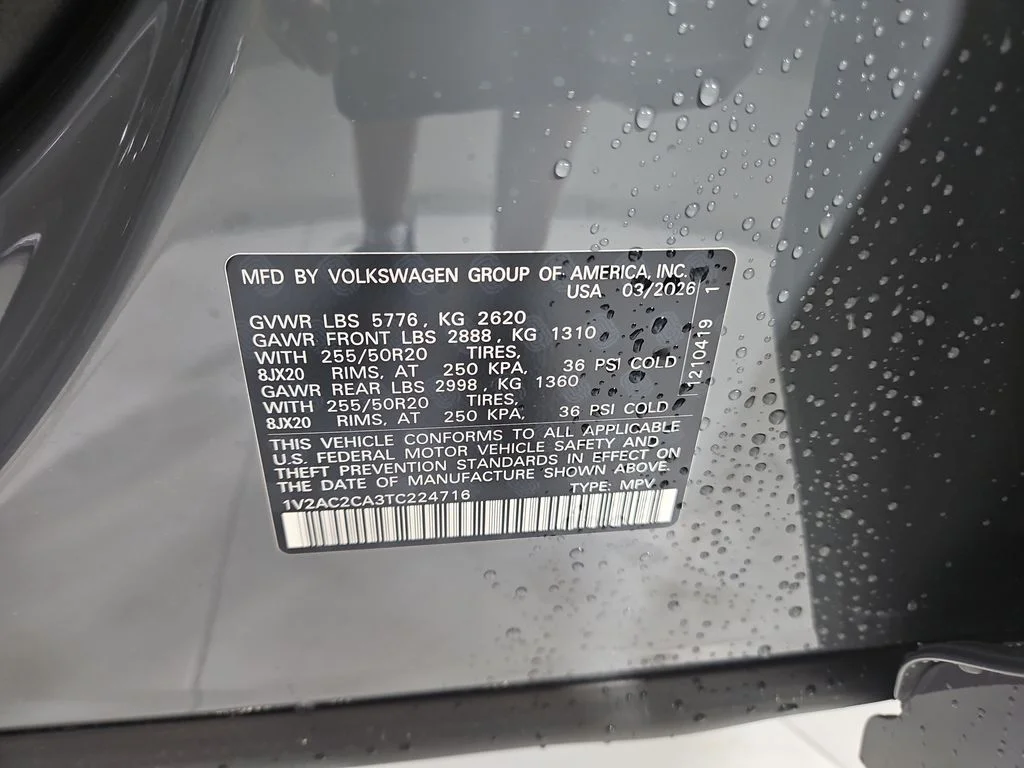 New 2026 Gray Volkswagen 2.0T SEL R-Line Black image 26
