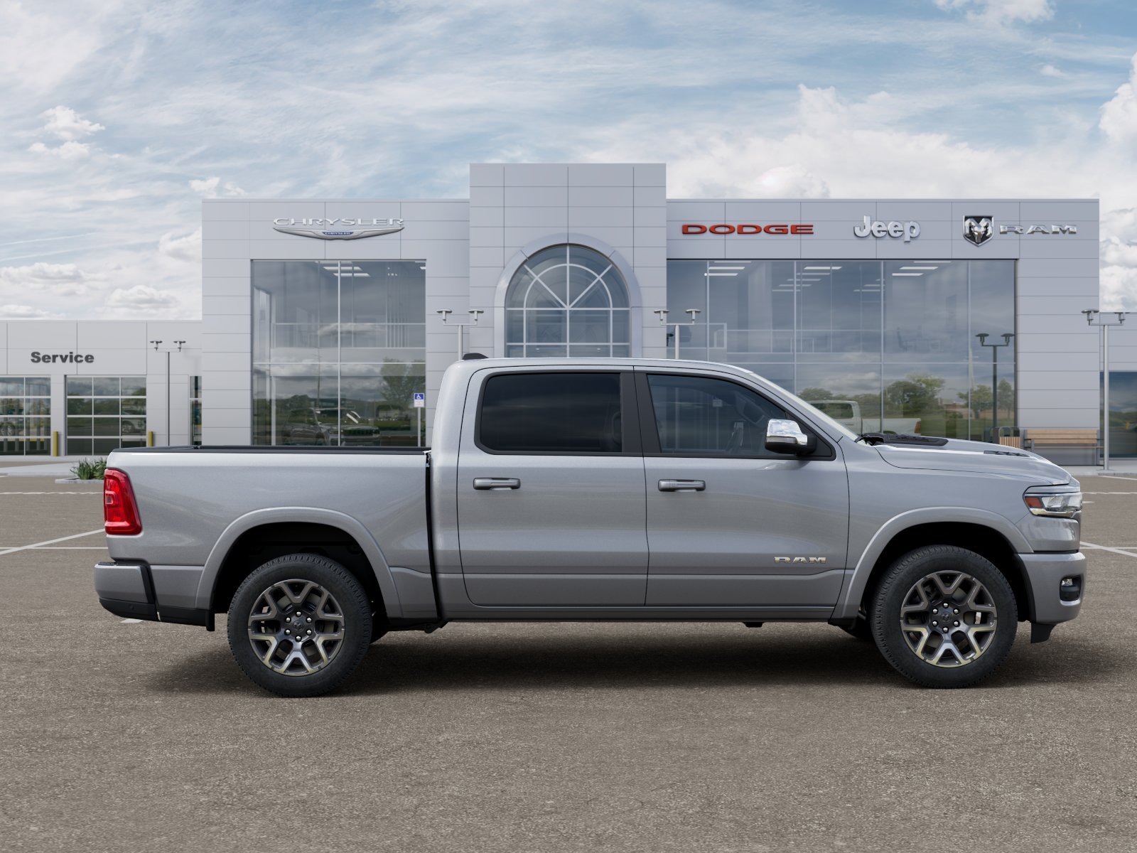 New 2026 Billet Silver Metallic Clear-Coat Exterior Paint RAM Laramie image 57
