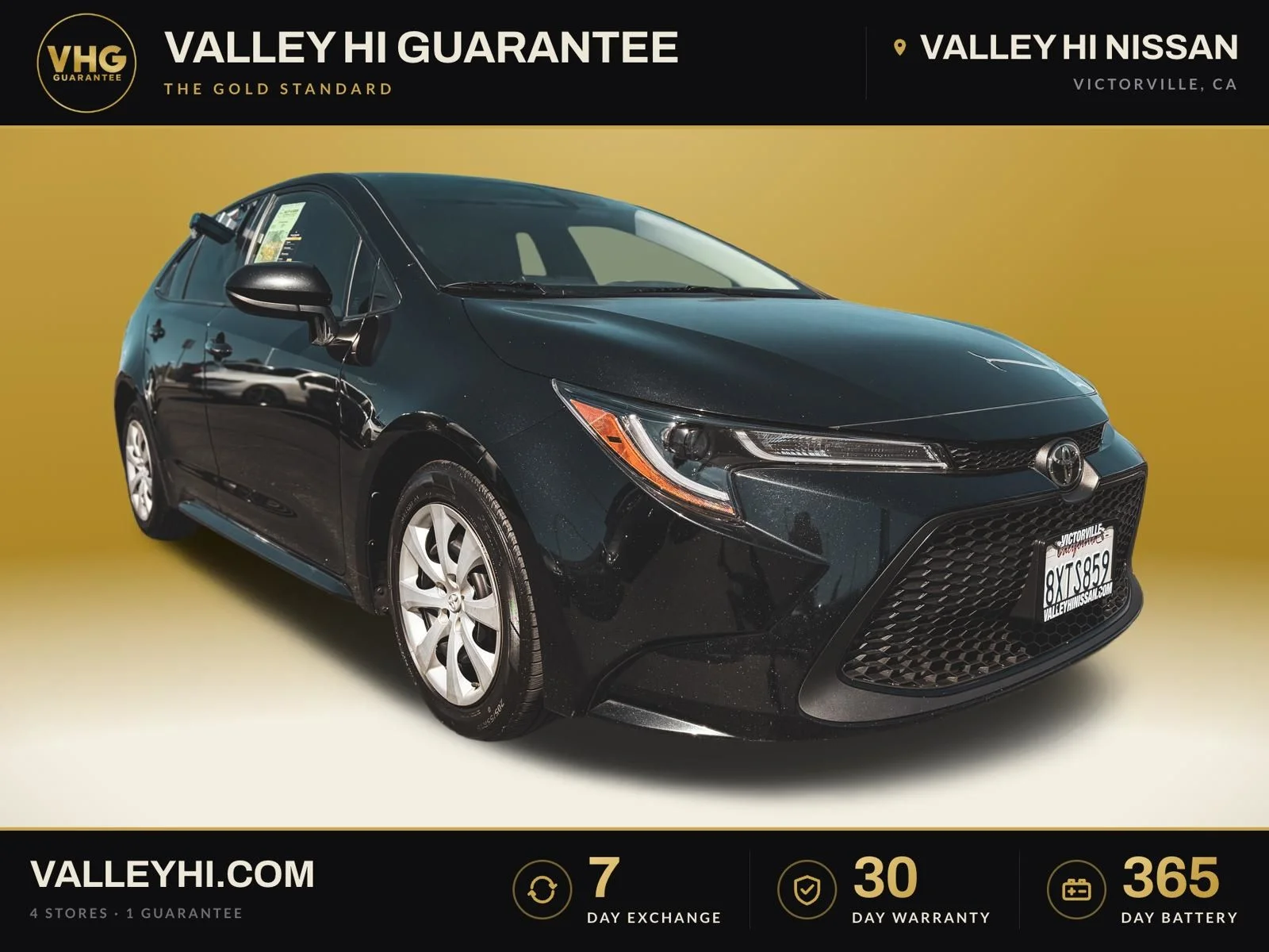 Used 2022 Black Toyota LE image 1