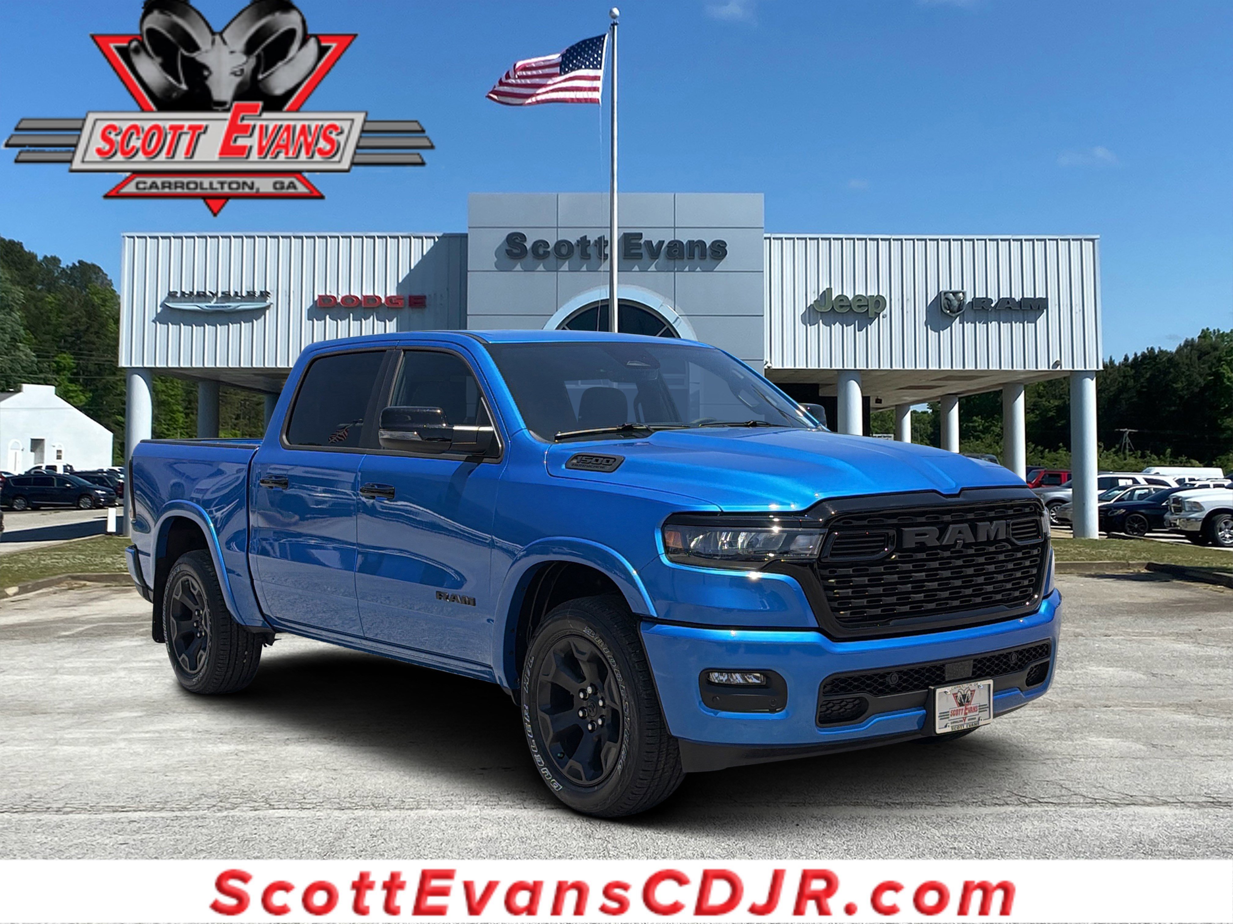 New 2026 Hydro Blue Pearl-Coat Exterior Paint RAM Big Horn image 1