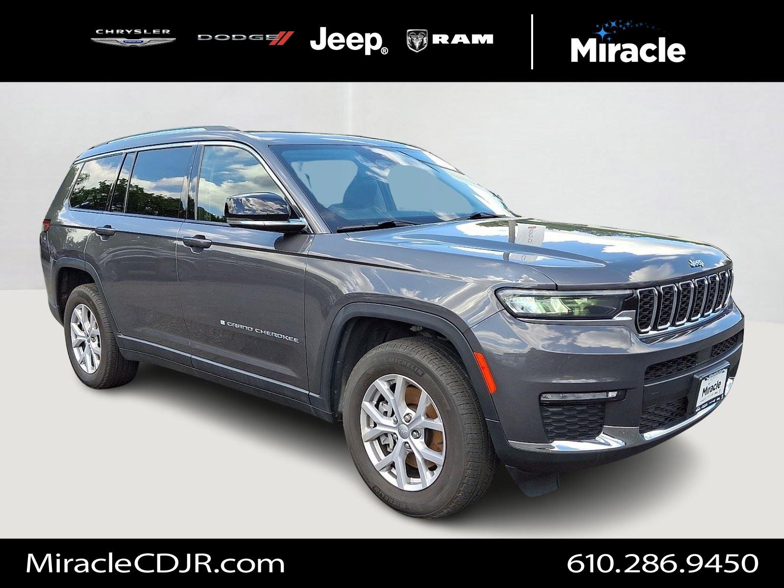 Used 2021 Baltic Gray Metallic Clearcoat Jeep Limited image 1