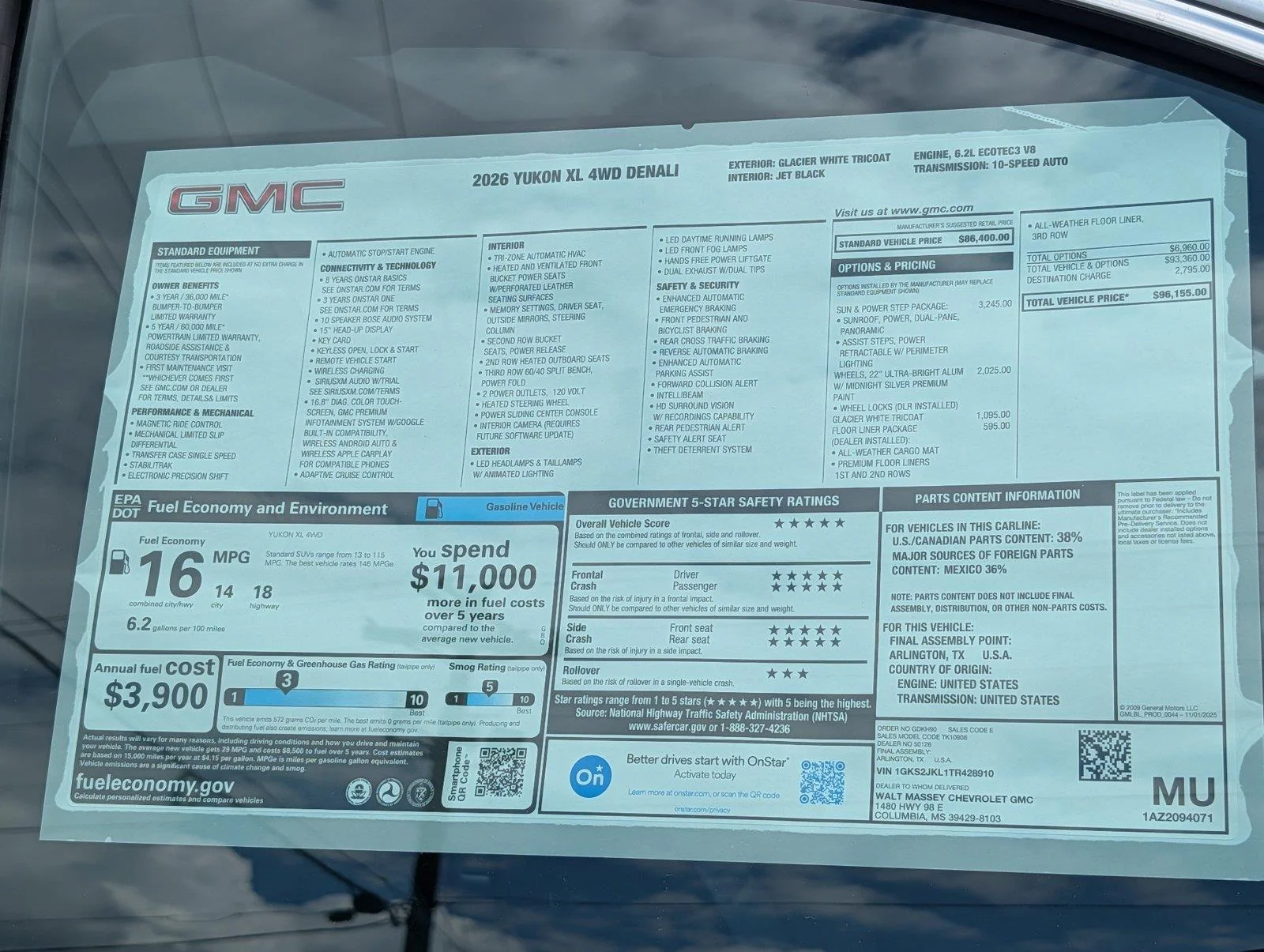 New 2026 Glacier White Tricoat GMC Denali image 39