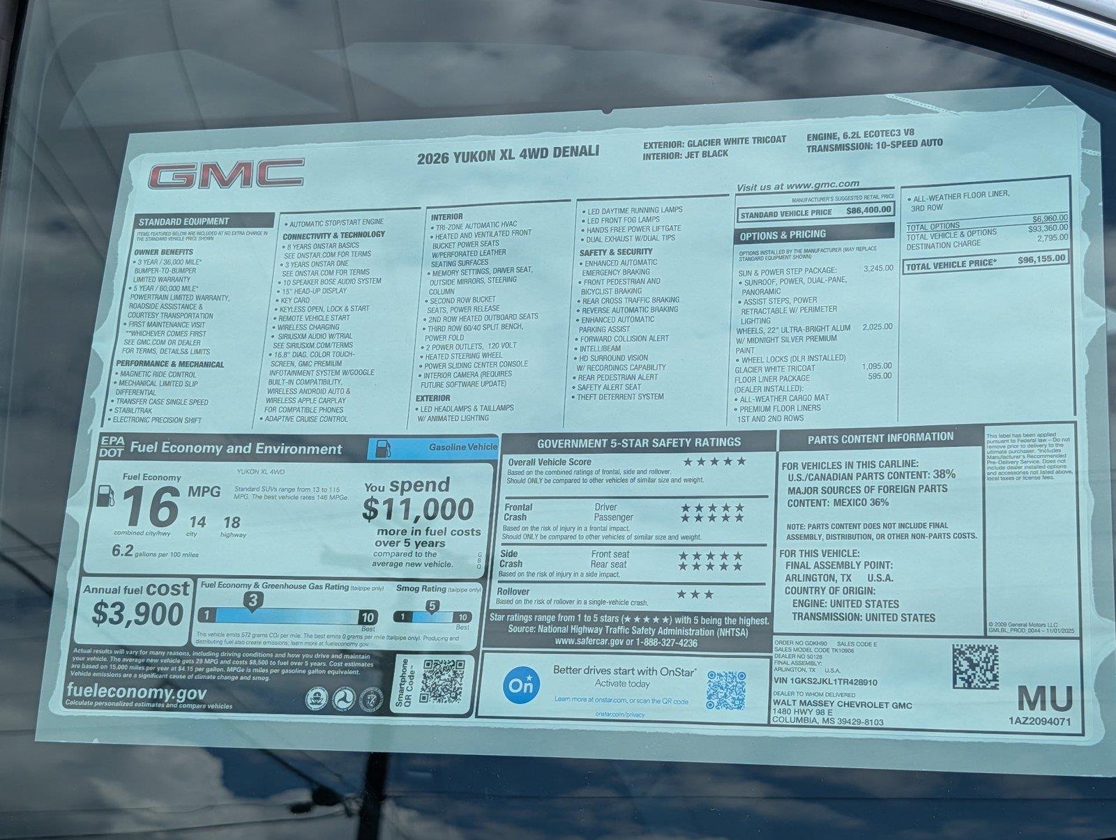 New 2026 Glacier White Tricoat GMC Denali image 39