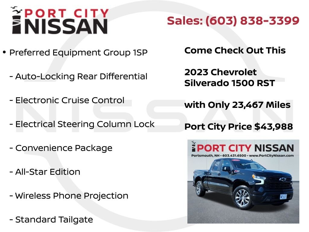 Used 2023 Black Chevrolet RST w/5.3L V8 all star premium edition image 21
