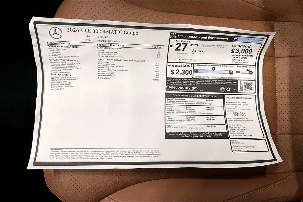 New 2026 Black Mercedes-Benz CLE 300 image 32