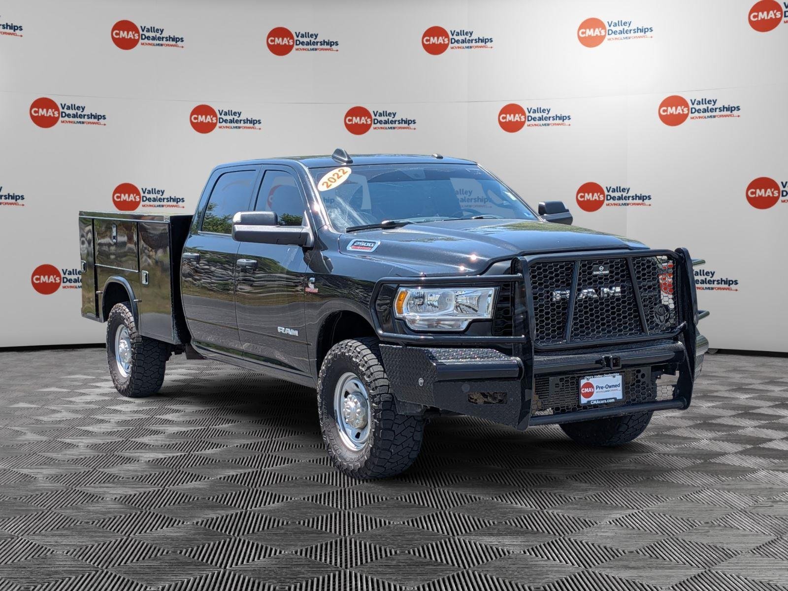 Used 2022 Diamond Black Crystal Pearlcoat Ram Tradesman image 3