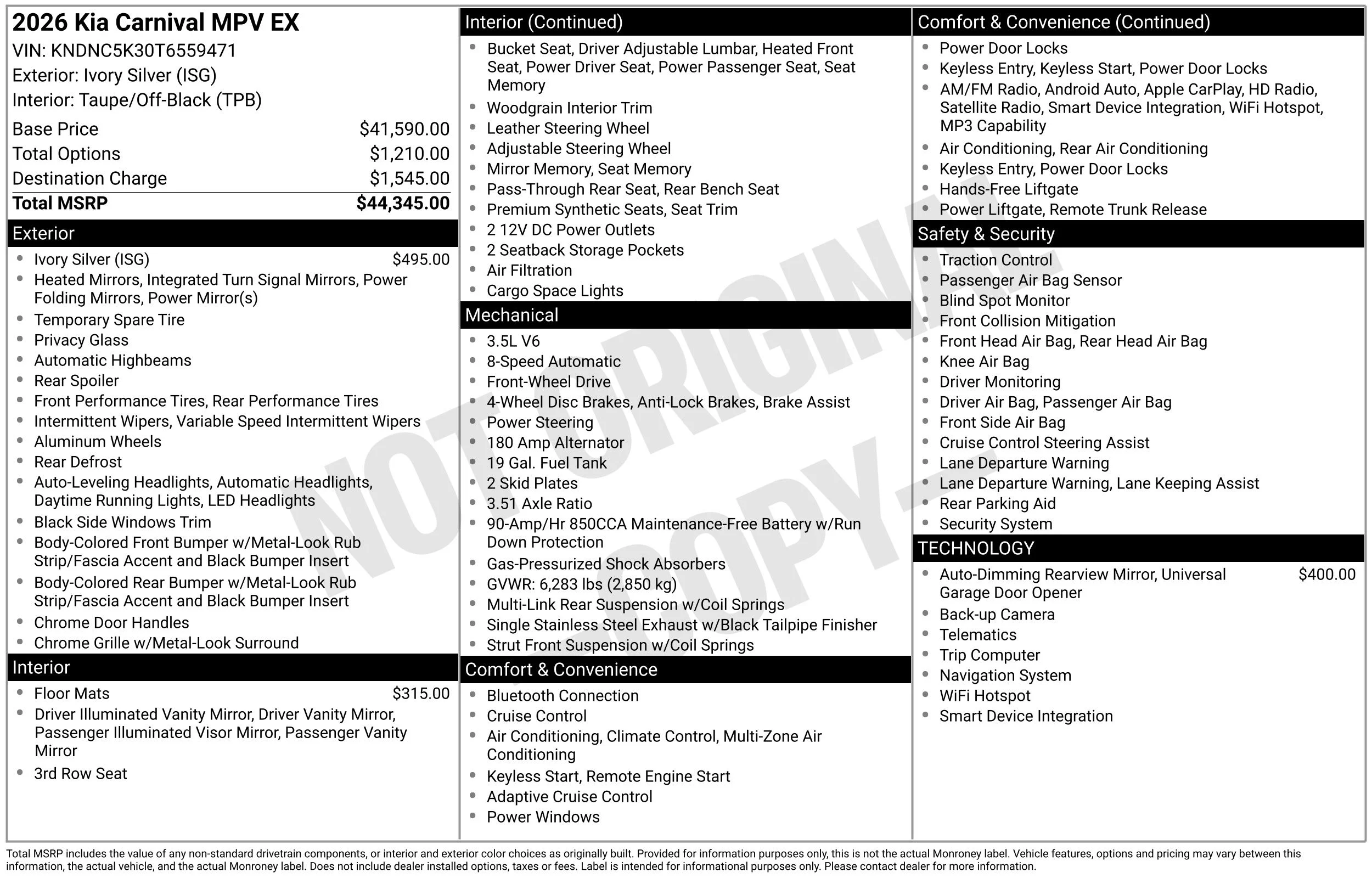 Used 2026 White Kia EX image 6