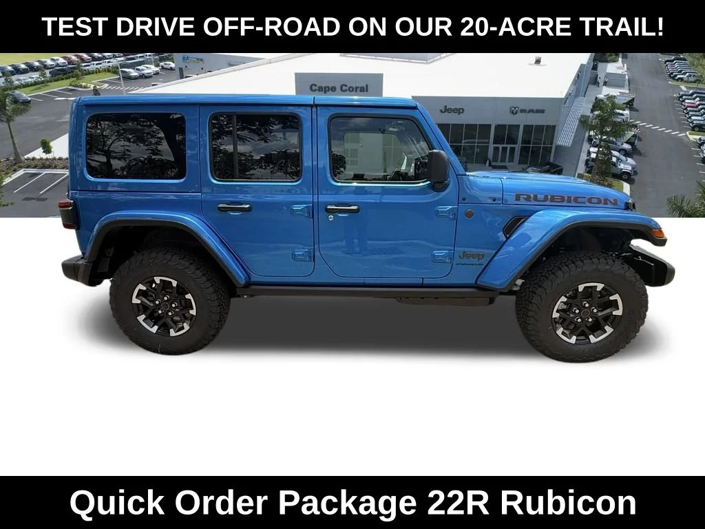 New 2026 Hydro Blue Pearl-Coat Exterior Paint Jeep Rubicon image 3