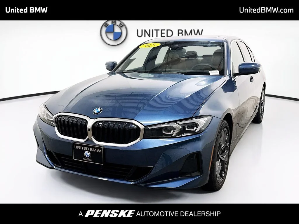 Certified Used 2025 Arctic Race Blue metallic BMW 330i image 1