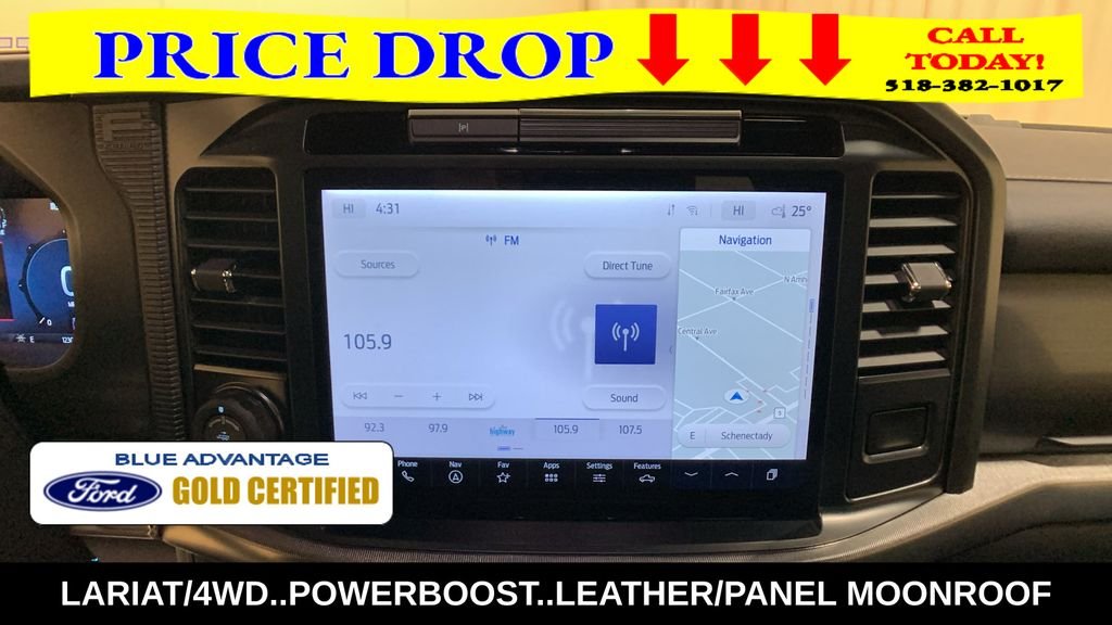 Certified Used 2025 White Metallic Ford Lariat image 41