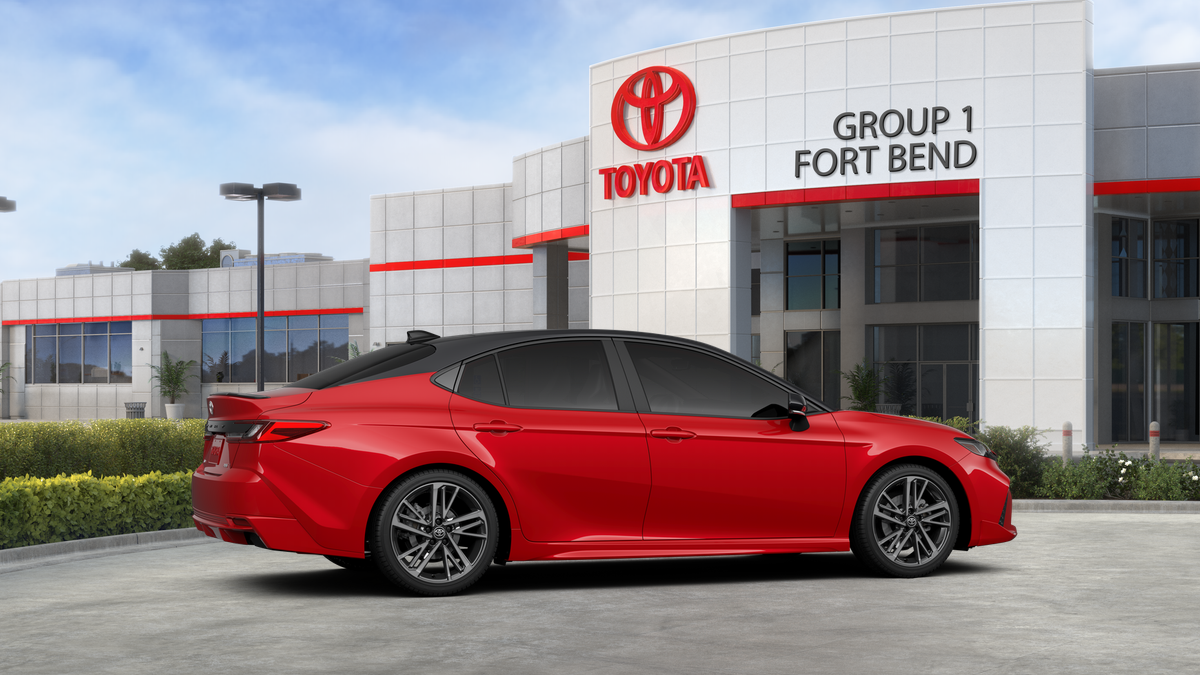 New 2026 Supersonic Red with Midnight Black Metallic roof Toyota XSE image 11