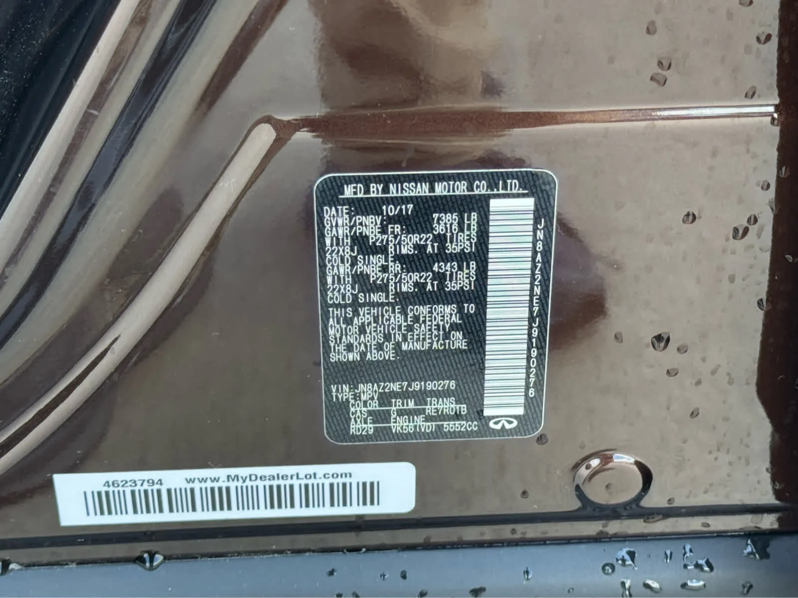 Certified Used 2018 Mocha Almond INFINITI  image 28
