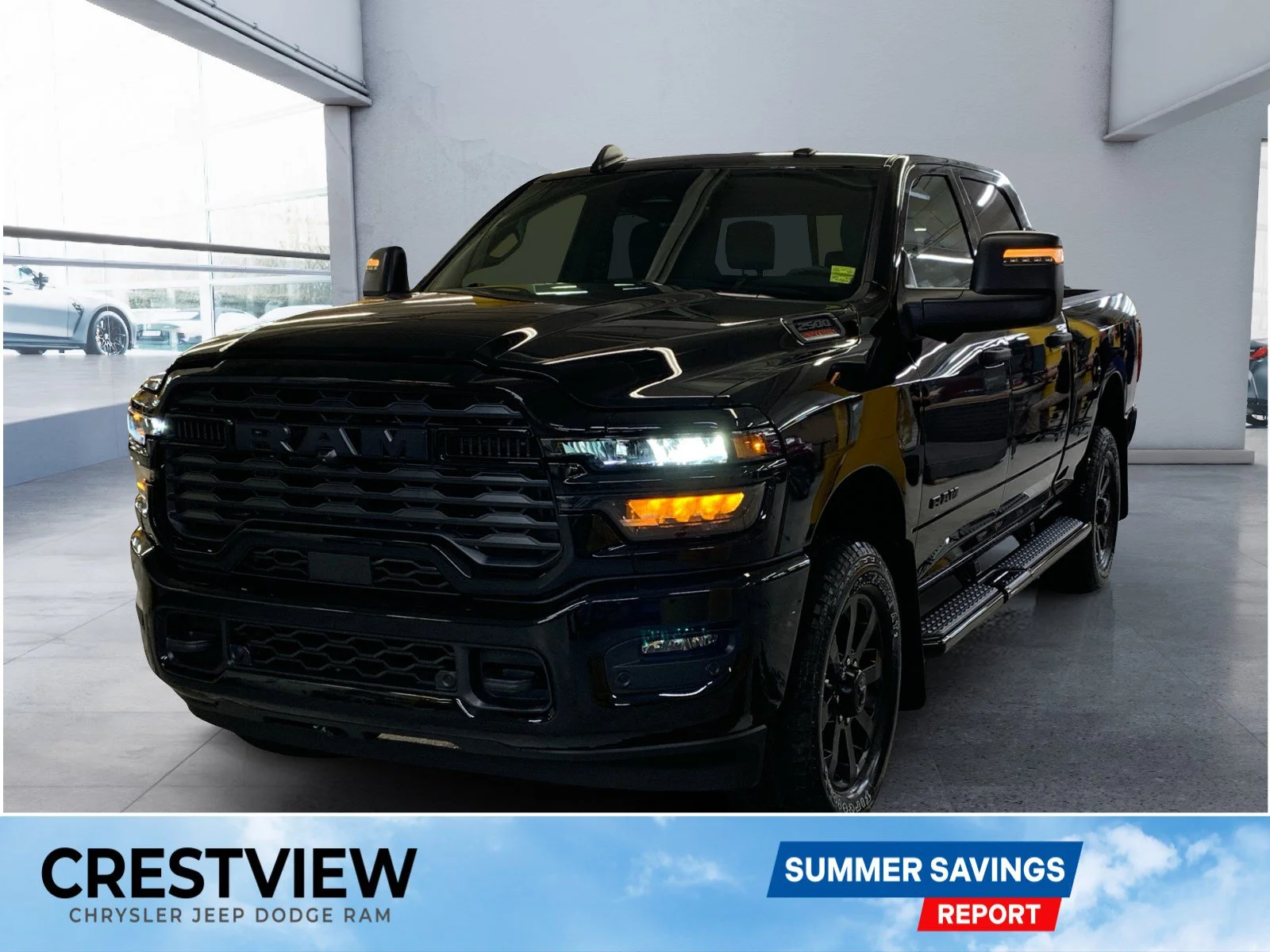 New 2026 Diamond Black Crystal Pearl Ram Big Horn image 1
