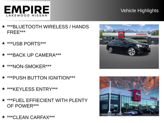 Used 2019 Nissan Sentra SV with VIN 3N1AB7AP7KY226454 for sale in Lakewood, CO