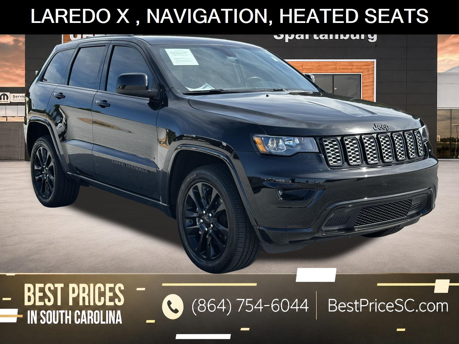 Certified Used 2021 Diamond Black Crystal Pearlcoat Jeep Laredo X image 1