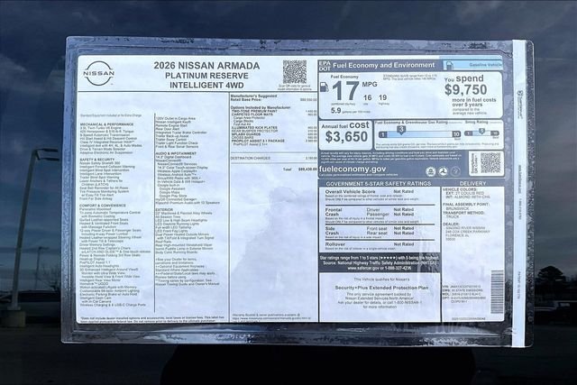 New 2026 Nissan Armada 3.5L TT V6 Platinum Reserve