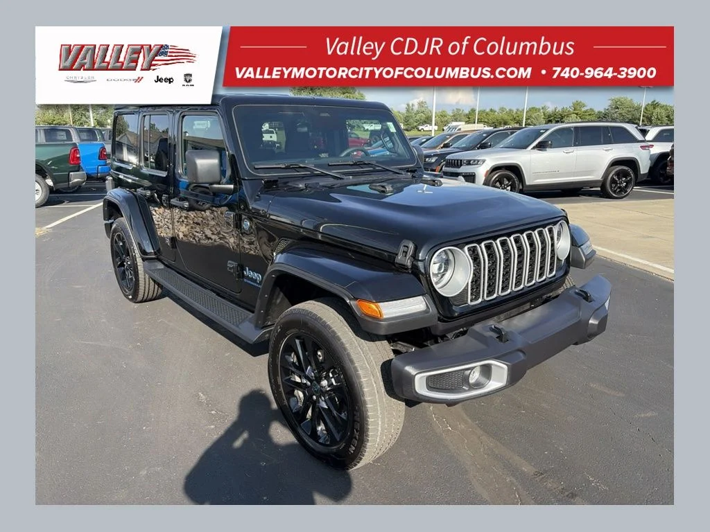 Used 2025 Black Jeep Sahara 4xe image 1