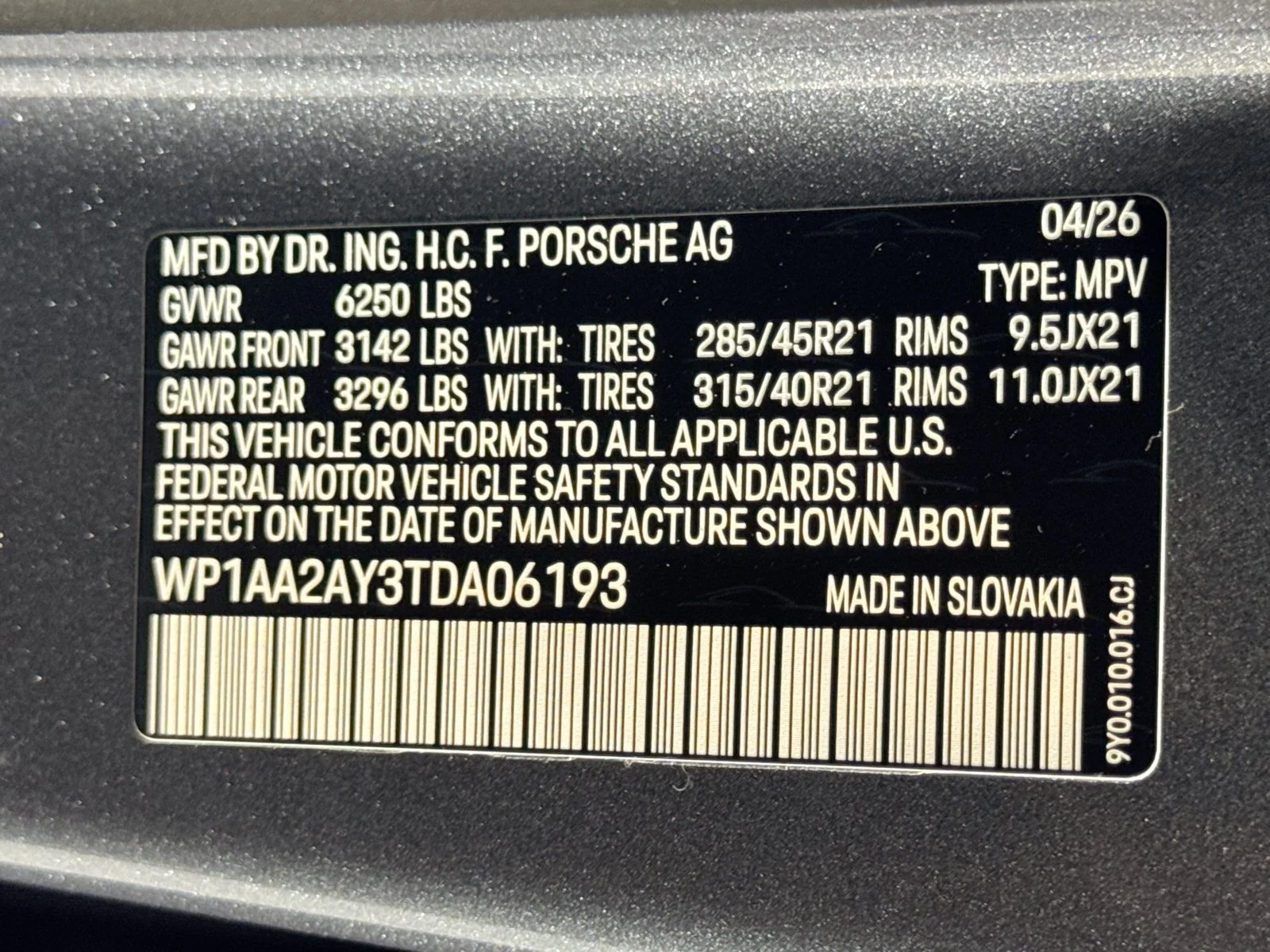 New 2026 Vanadium Grey Metallic Porsche  image 28