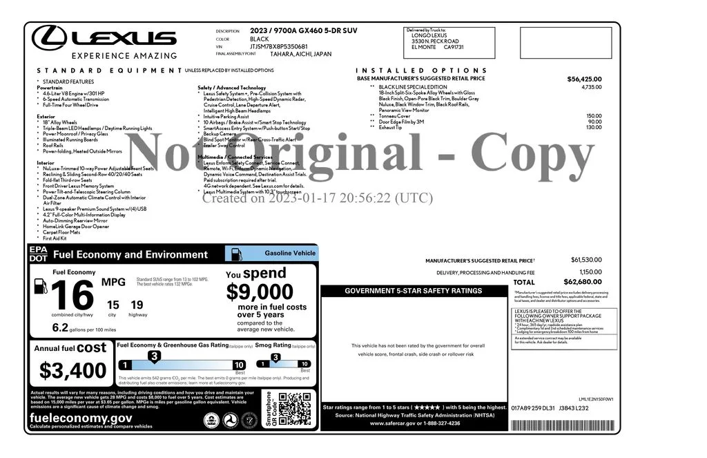 Used 2023 Black Lexus 460 image 3