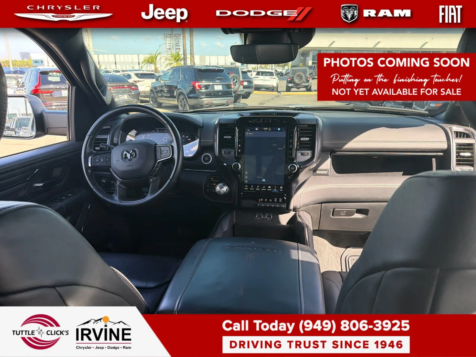 Used 2023 Diamond Black Crystal Pearlcoat Ram Limited image 8