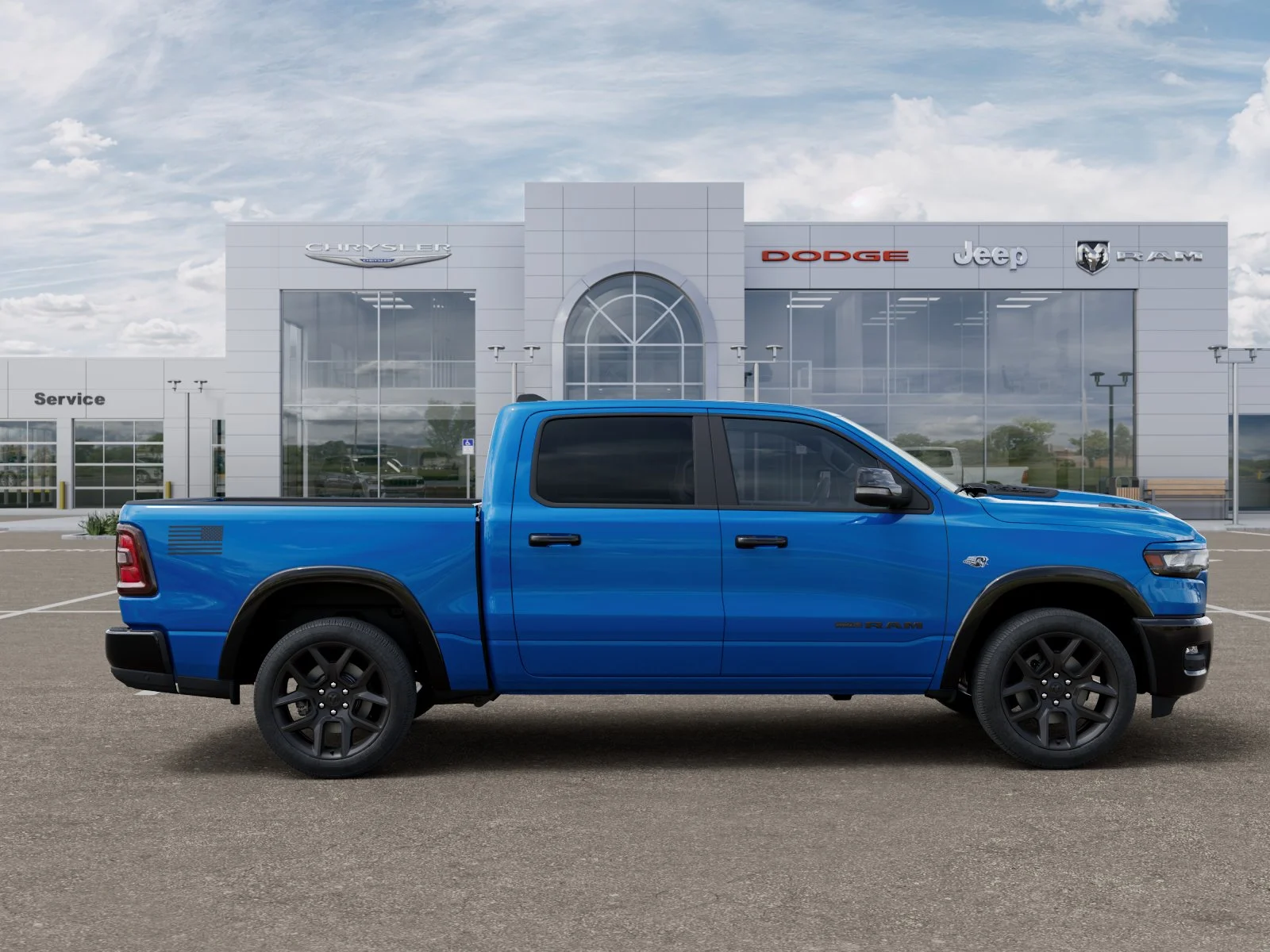 New 2026 Hydro Blue Pearl-Coat Exterior Paint RAM Laramie image 21