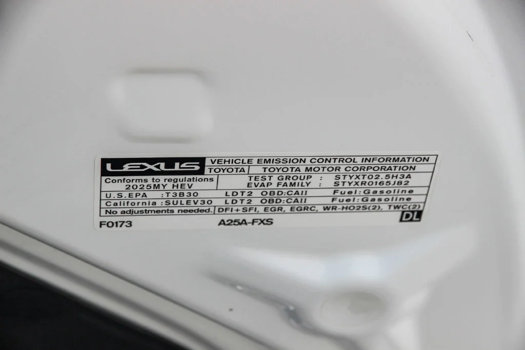 Certified Used 2025 White Lexus 350h Premium Plus image 28