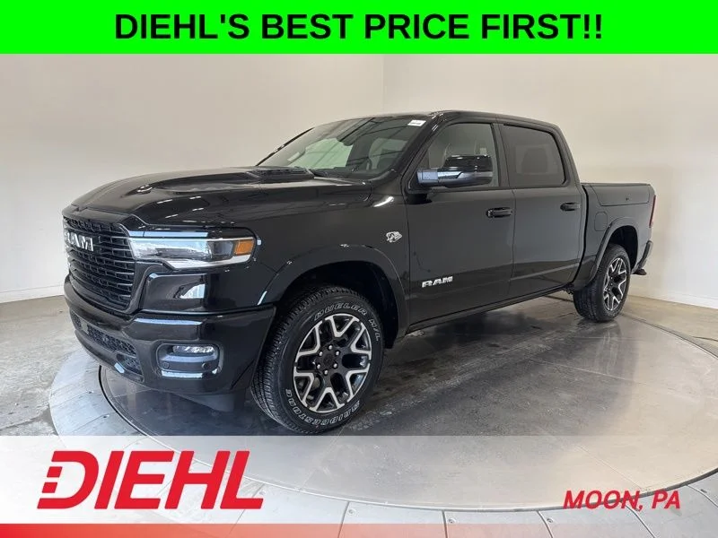 New 2026 Diamond Black Crystal Pearl-Coat Exterior Paint RAM Laramie image 3