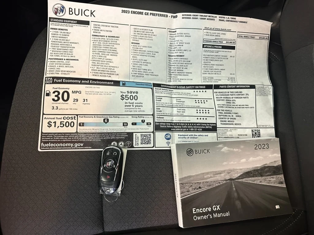 Certified Used 2023 Ebony Twilight Metallic Buick Preferred image 4