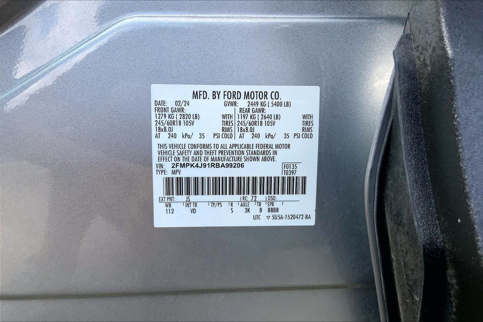 Used 2024 Iconic Silver Ford SEL image 37