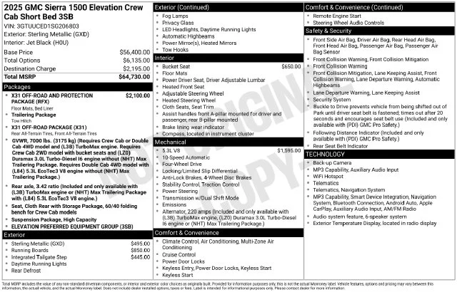 Used 2025 Silver GMC Elevation image 36