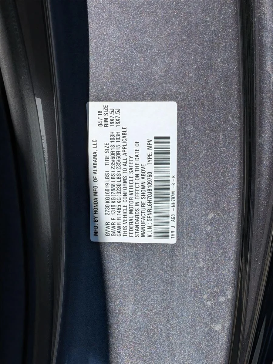Used 2018 Silver/Gray Honda EX-L image 26