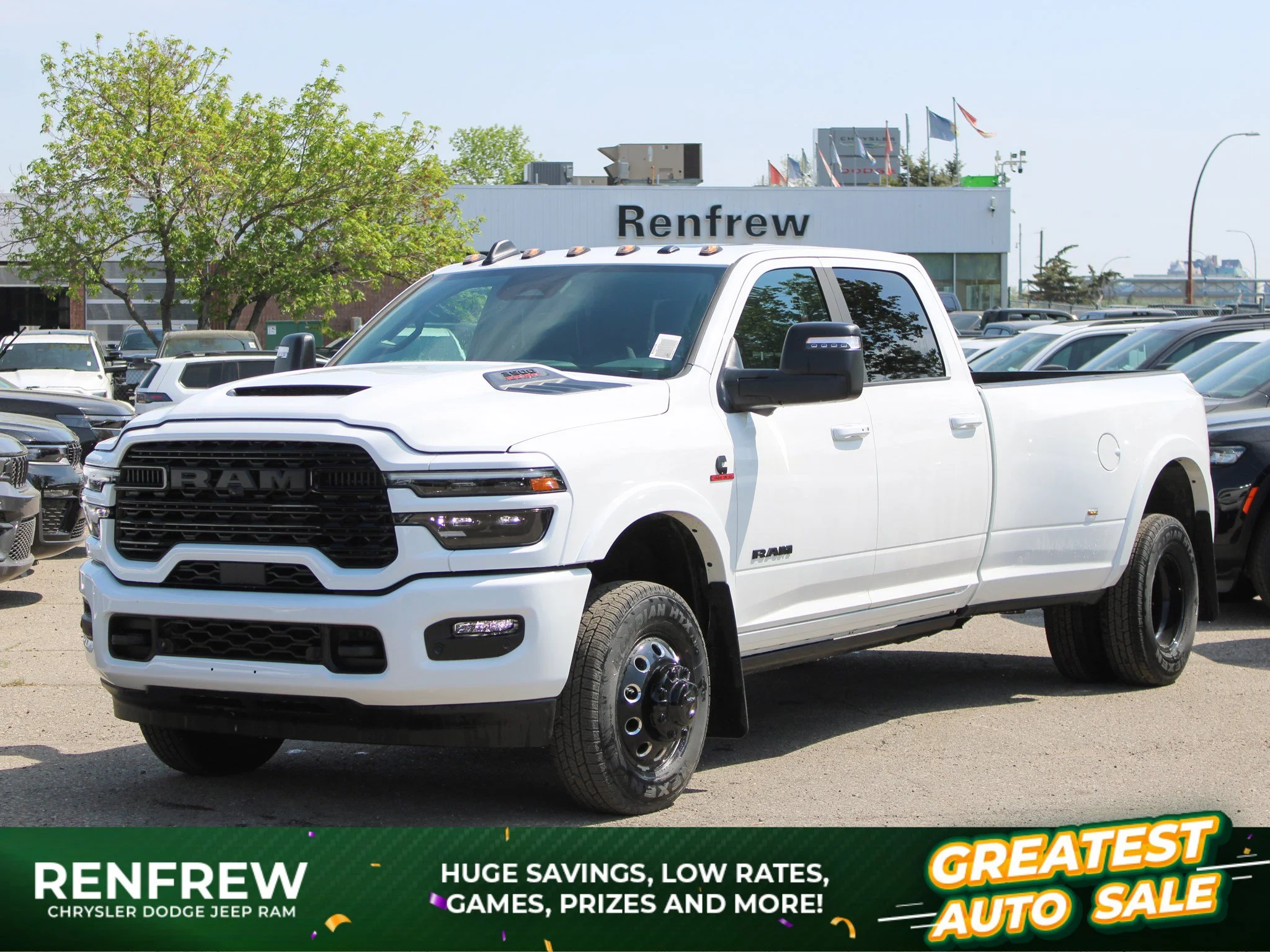New 2026 White RAM Limited Night* Crew Cab 4x4, 8