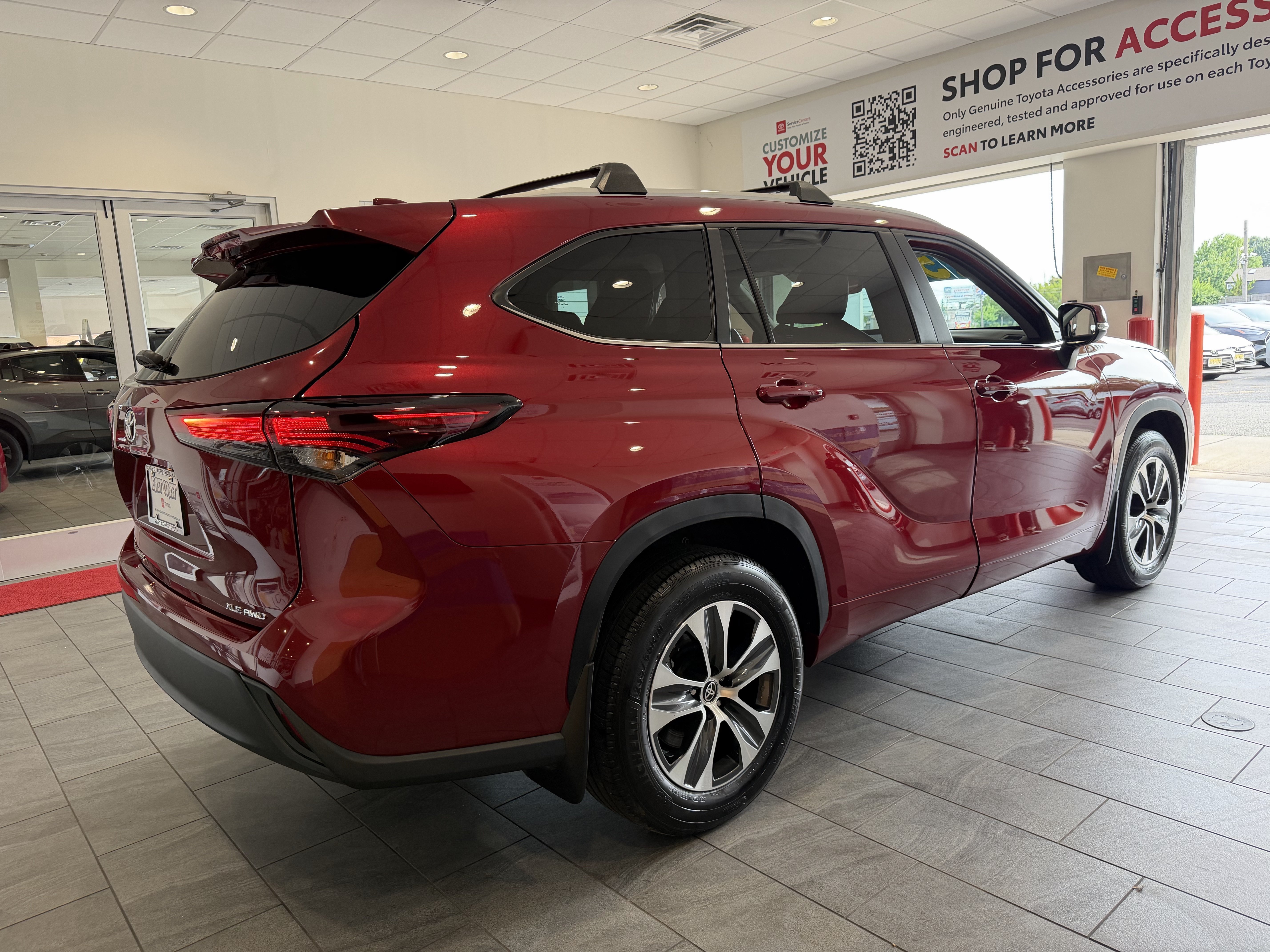 Certified Used 2025 RUBY FLARE RED Toyota XLE image 59