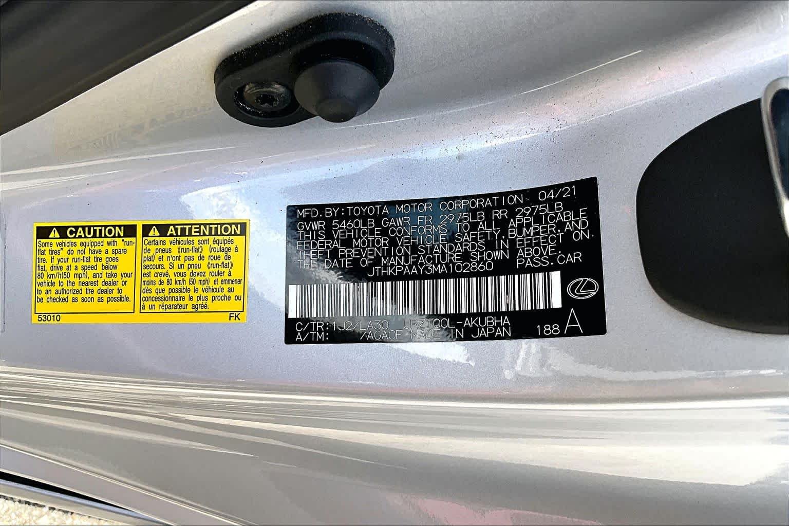 Used 2021 Liquid Platinum Lexus  image 35