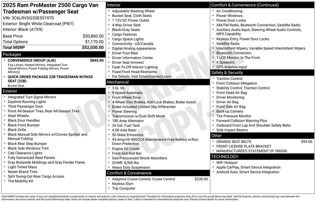 Used 2025 White Ram High Roof image 17
