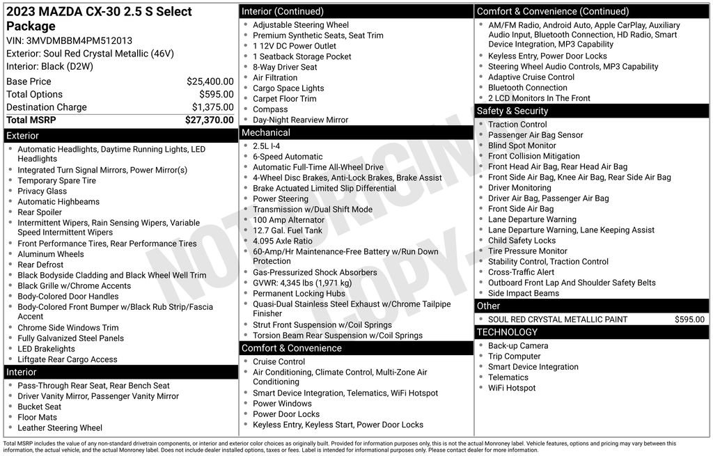 Used 2023 Red Mazda 2.5 S Select Package image 6