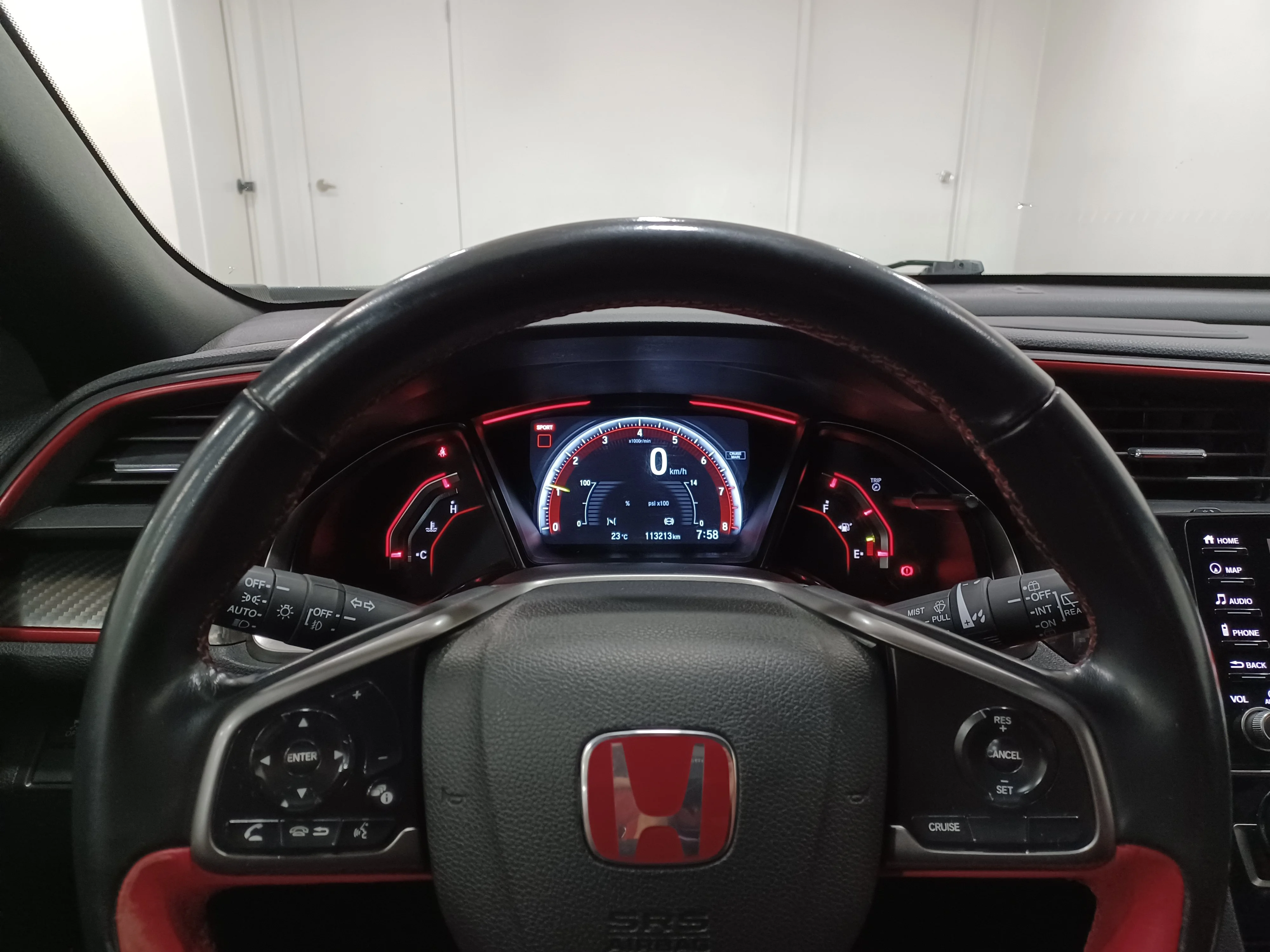 Used 2019 Sonic Grey Pearl Honda Manual*306HP!! | 6spd Manual | Sonic Grey Pearl | Red Alcantara Seats | Nav | Park Assist | CarPlay image 14