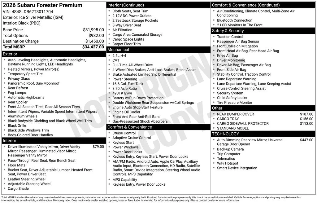 Certified Used 2026 Silver Subaru Premium image 10