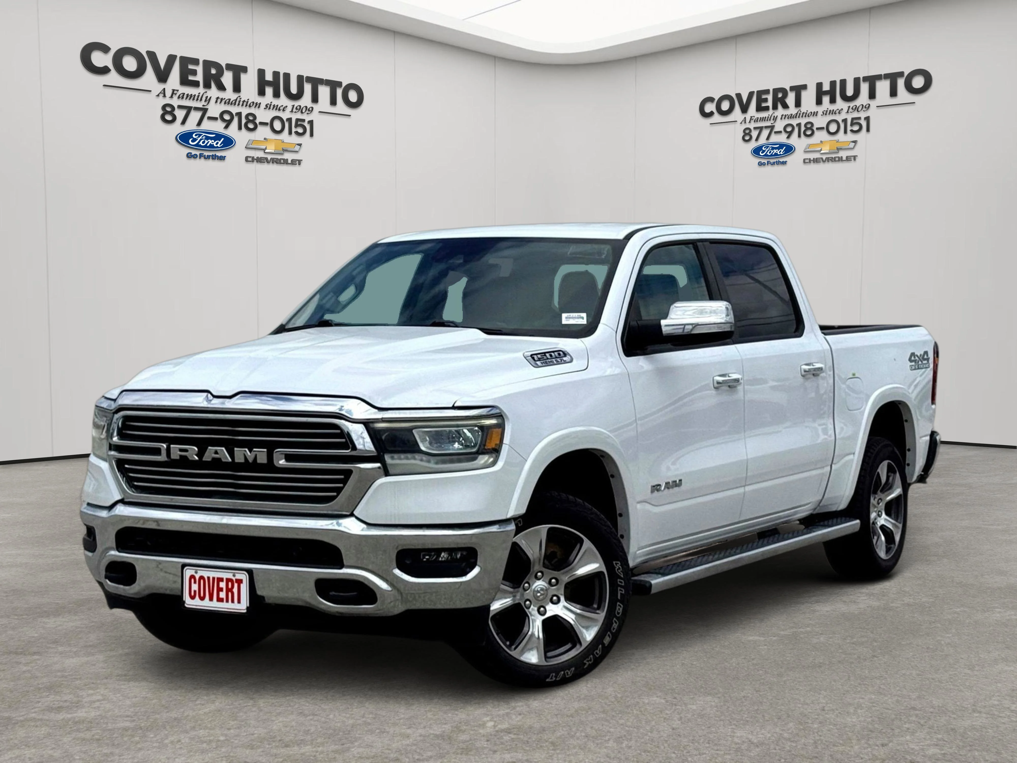 Used 2022 Bright White Clearcoat Ram Laramie image 1