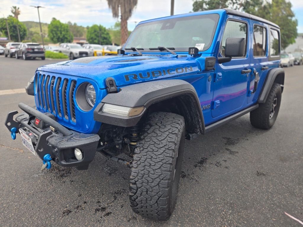 Used 2021 Blue Jeep Unlimited Rubicon 4xe image 3