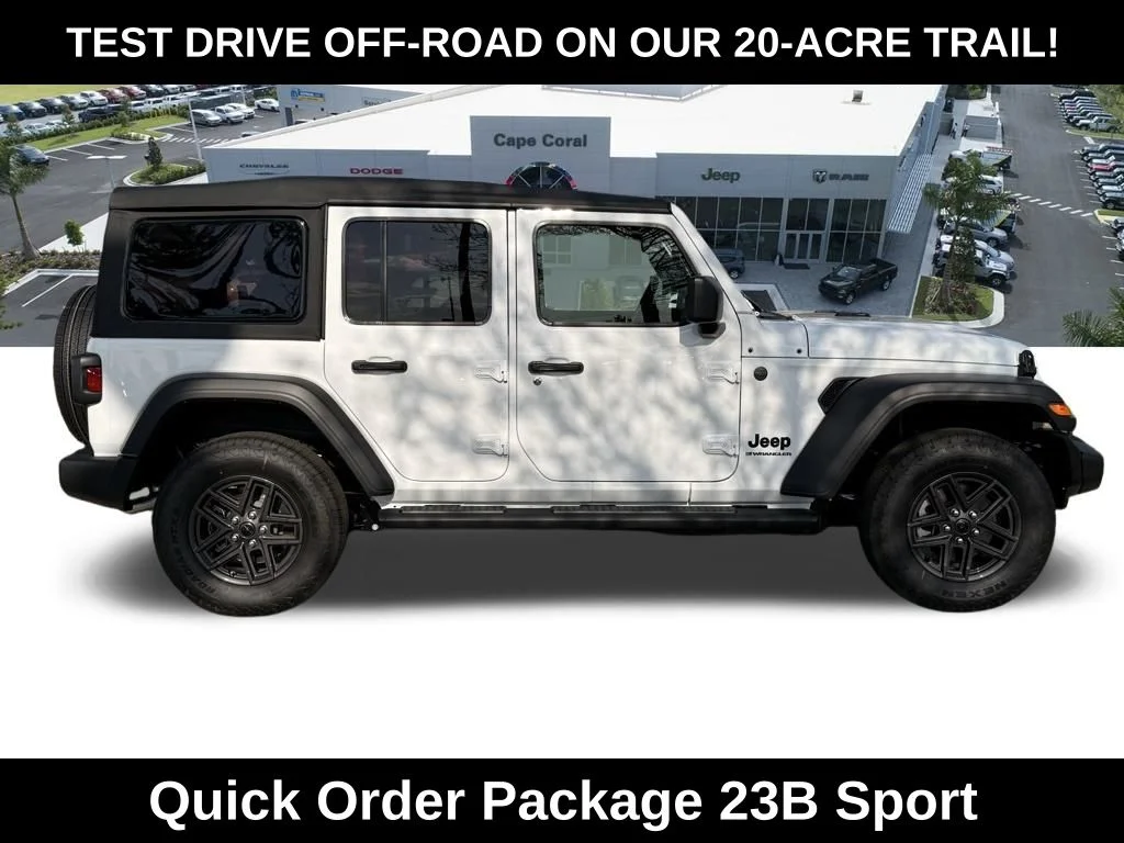 New 2026 Bright White Clear-Coat Exterior Paint Jeep Sport image 3