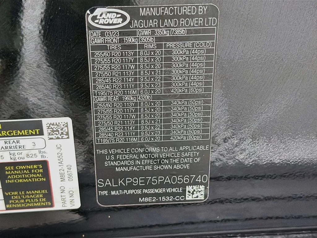 Certified Used 2023 Santorini Black Metallic Land Rover SE image 34